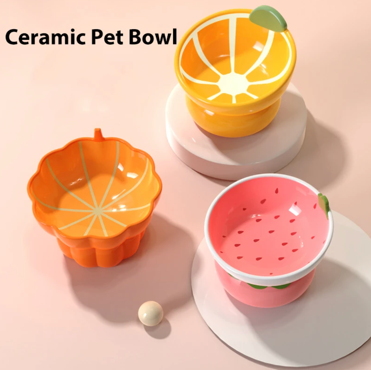 Food Shape Ceramic Pet Bowl
