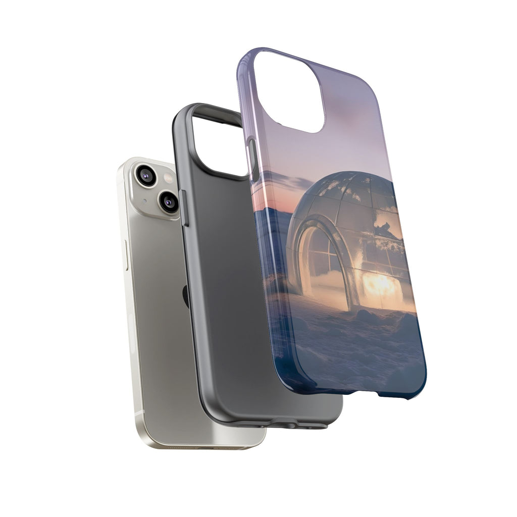 Arctic Igloo Twilight Snow Landscape, Phone Case