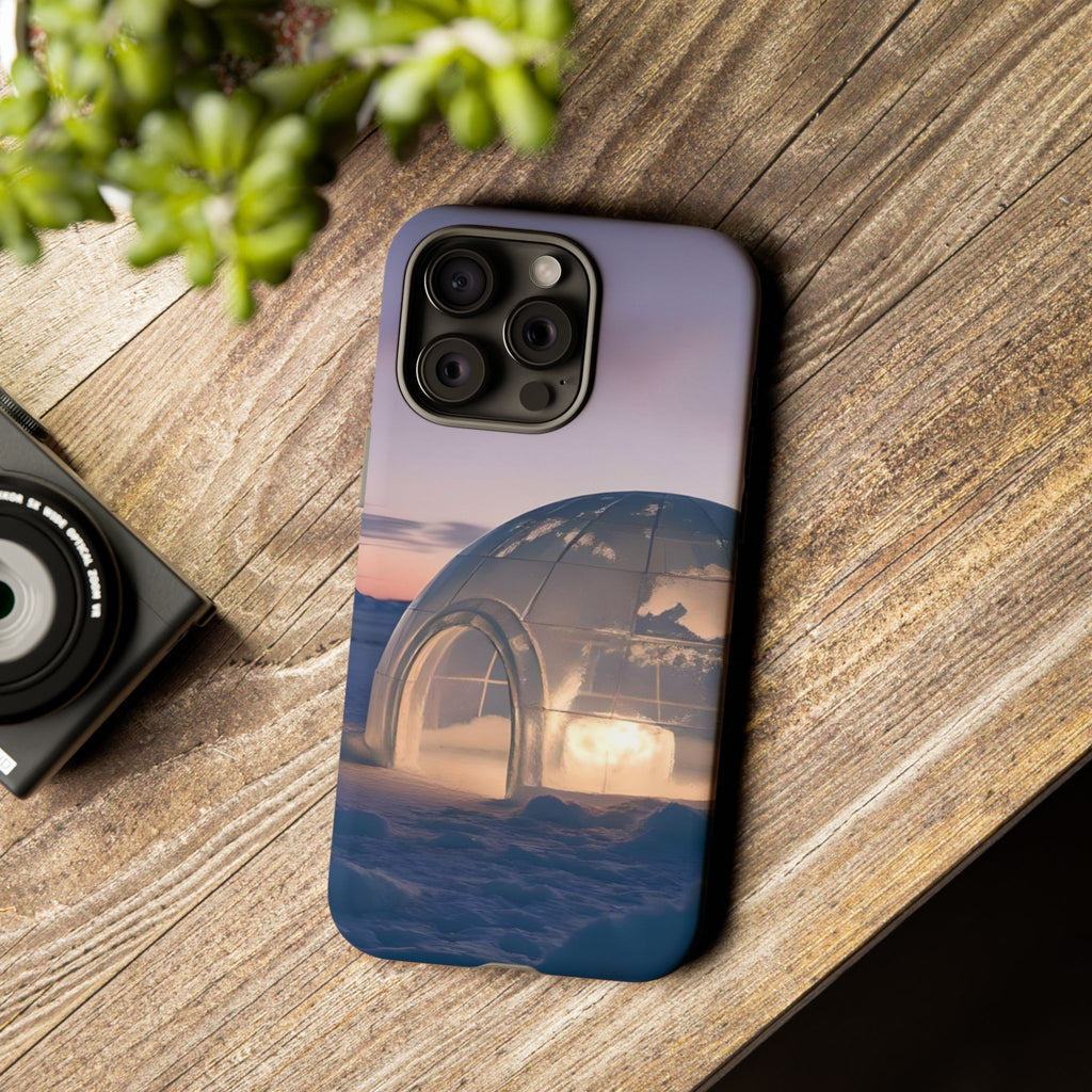Arctic Igloo Twilight Snow Landscape, Phone Case