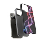 Neon Light Wave Abstract Glow, Phone Case
