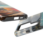 Vue d'un pique-nique sur une plage tropicale, étui pour téléphone