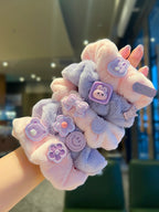 Say hello to our Scrunchies in Pink and Purple-5pcs Set