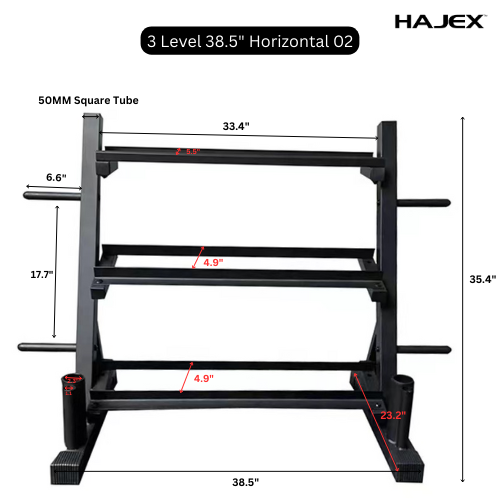 Steel Dumbbell Racks Vertical & Horizontal (3, 6, 8, 10 Levels)