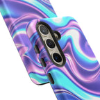 Coque de téléphone colorée, résistante, motif tourbillonnant, accessoire de téléphone dynamique, cadeau pour elle, protection mobile tendance