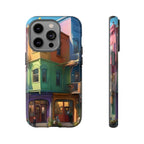 Impression d'art urbain coloré, étui pour téléphone