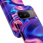 Coque de téléphone vibrante avec motif de vagues colorées, coque robuste et élégante, cadeau unique pour elle, accessoires de téléphone