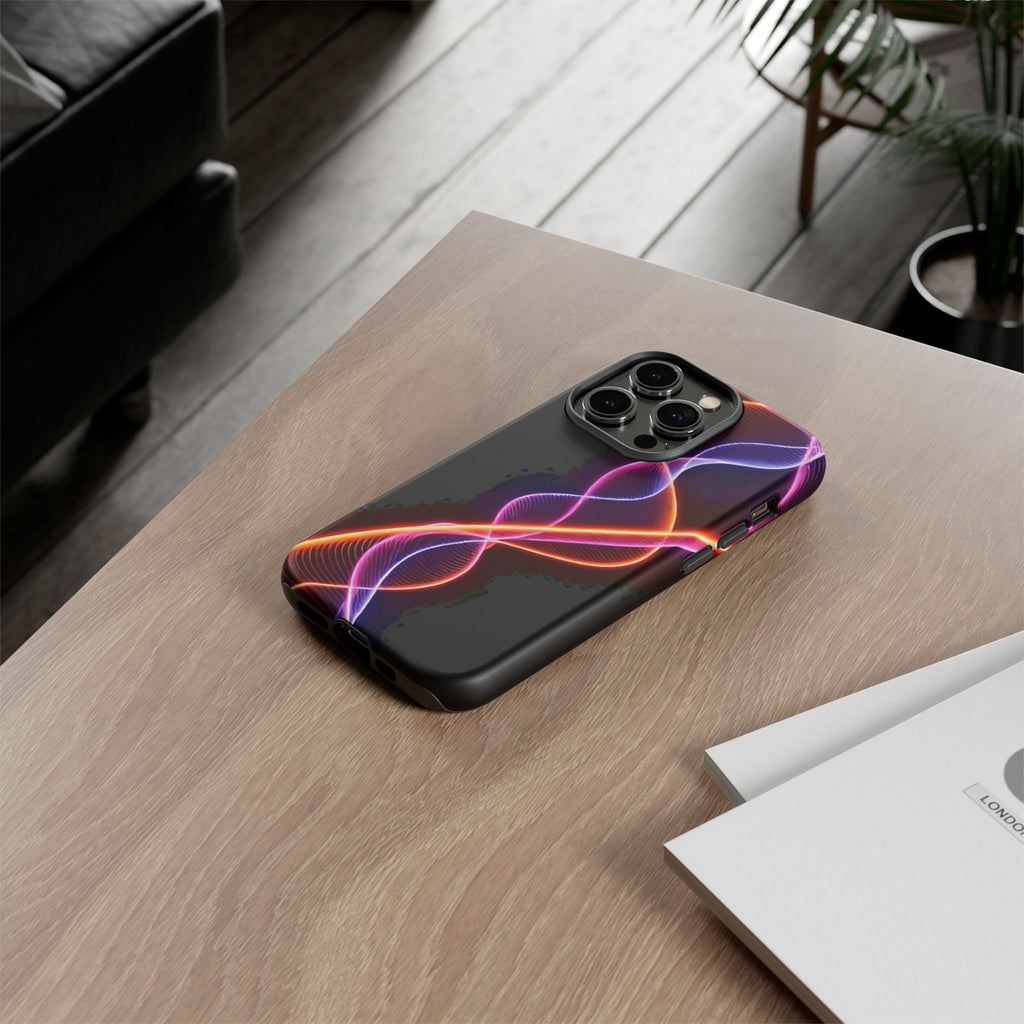 Vibrant Phone Case with Abstract Light Design, Artistic Phone Cover, Modern Tech Accessory, Gift for Tech Lovers, Personalized Phone Case