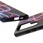 Neon Light Wave Abstract Glow, Phone Case