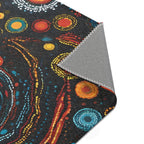 Vibrant Abstract Galaxy Print, Area Rug