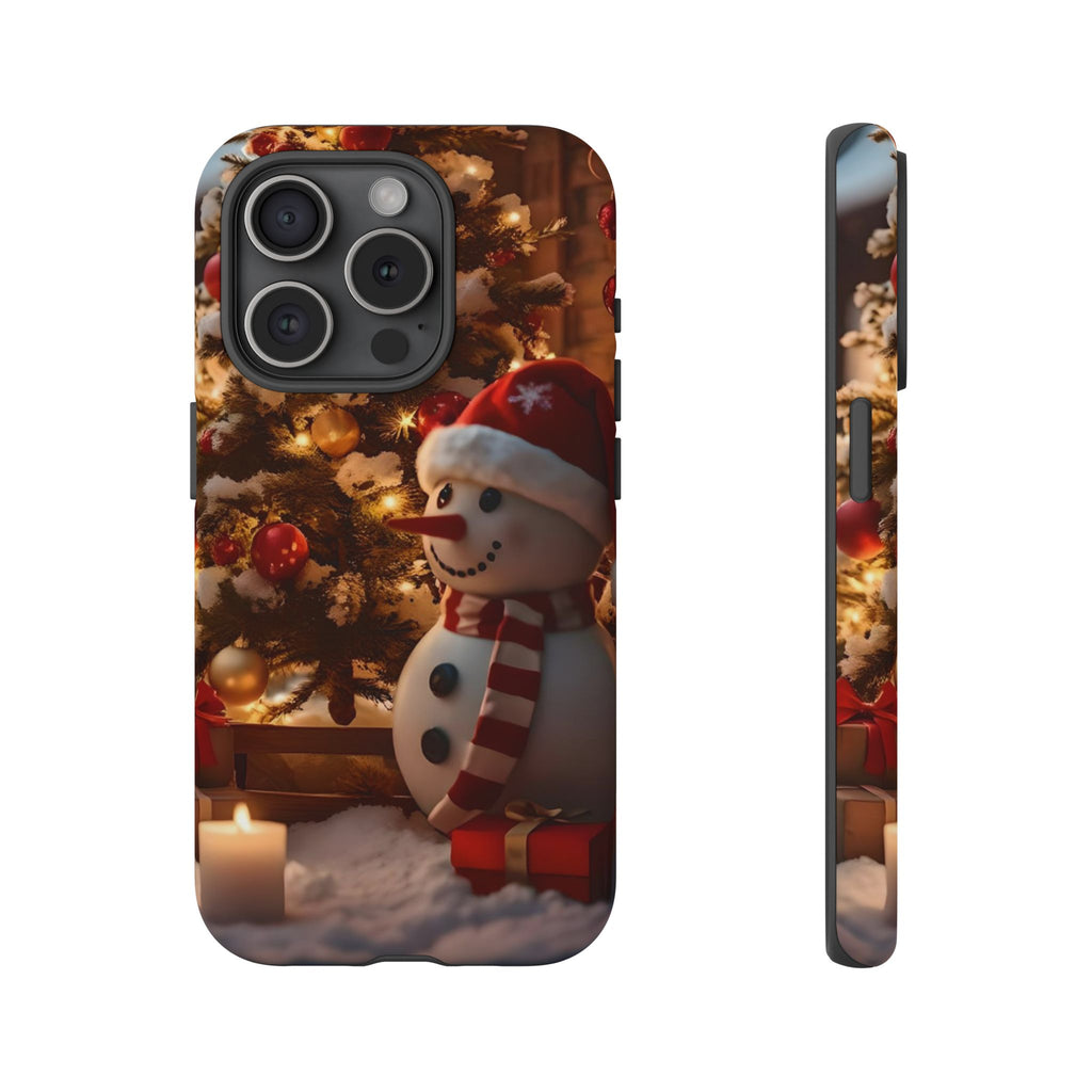 Coque de téléphone de Noël avec bonhomme de neige festif