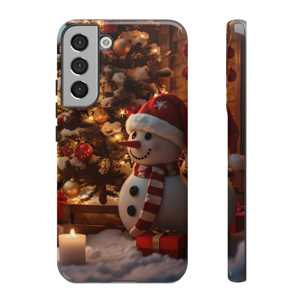 Coque de téléphone de Noël avec bonhomme de neige festif
