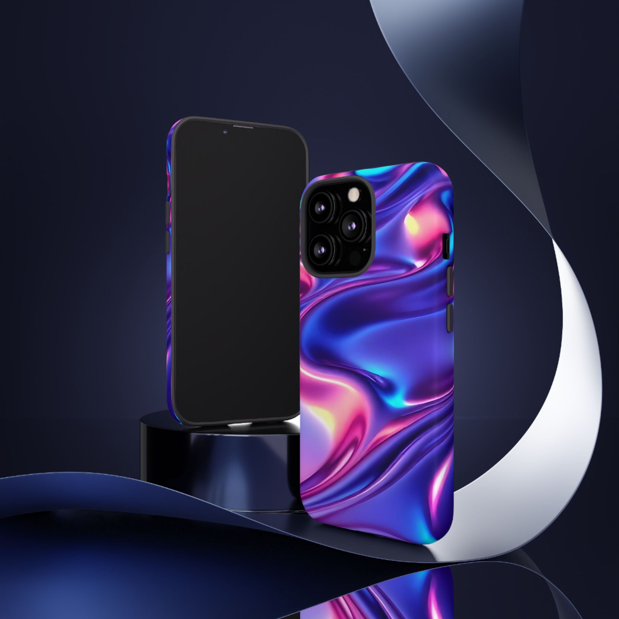 Vibrant Phone Case with Colorful Wave Design, Tough Phone Cover, Stylish Smartphone Case, Unique Gift for Her, Phone Accessories