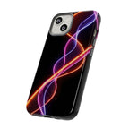 Coque de téléphone vibrante avec motif lumineux abstrait, coque artistique, accessoire technologique moderne, cadeau pour les passionnés de technologie, coque de téléphone personnalisée