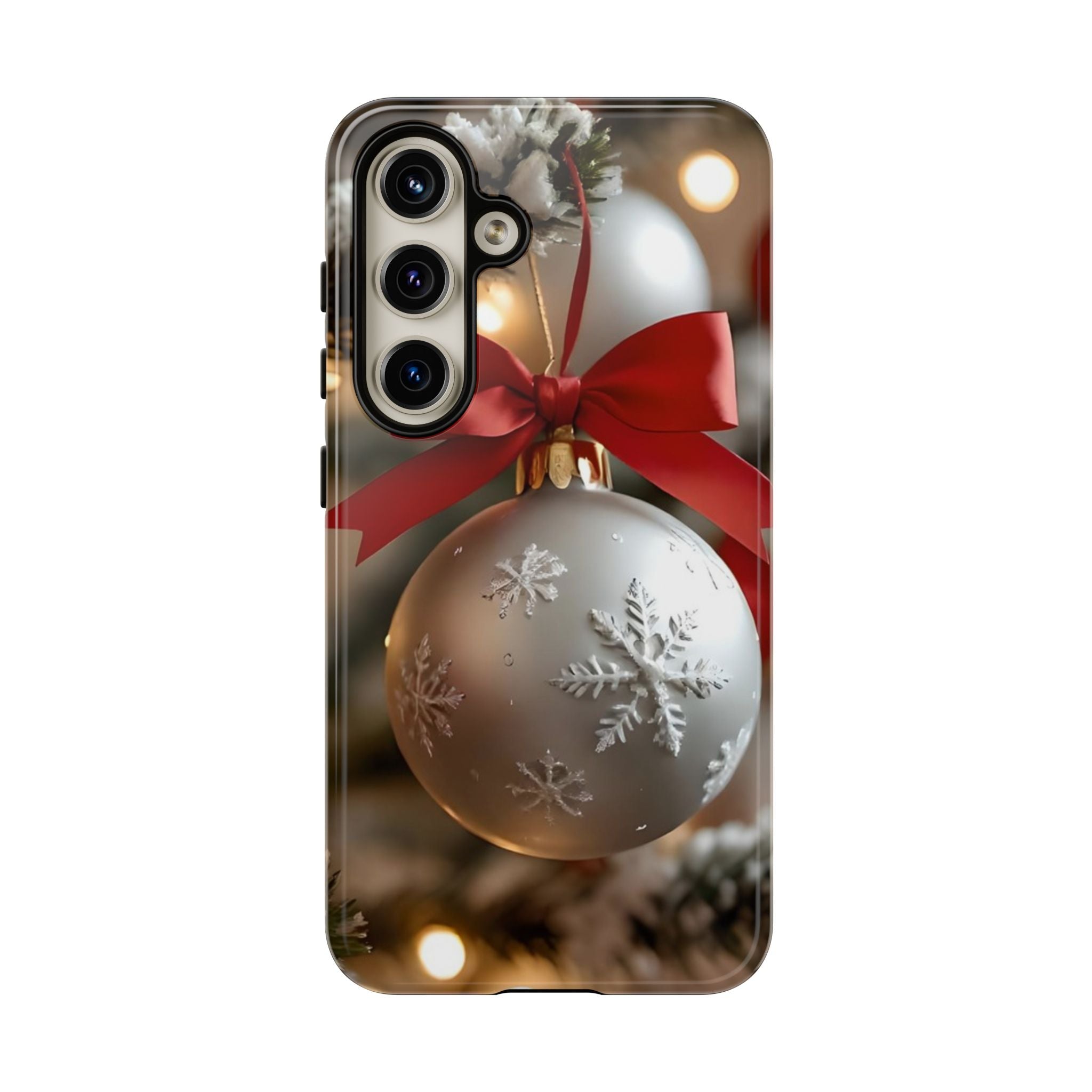 Christmas Phone Case with Seasonal Ornament Design, Festive Mobile Cover, Holiday Gift for Friends and Family, Winter Accessories, [...]