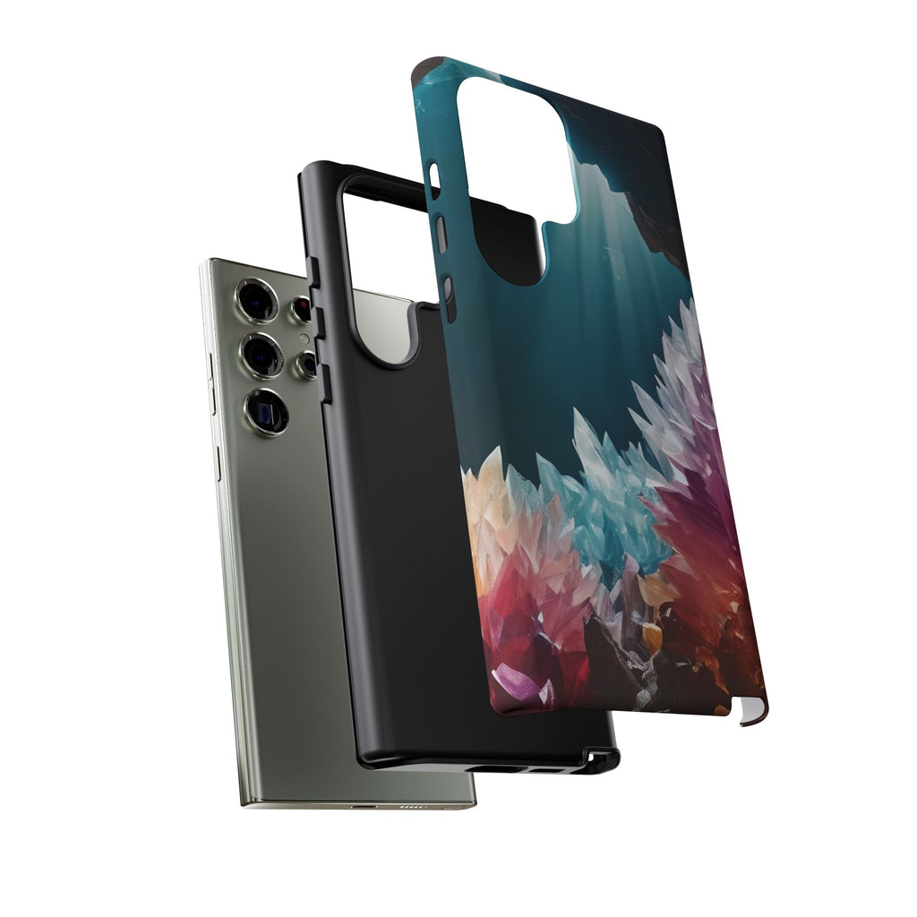 Colorful Crystal Cave Light Beam, Phone Case