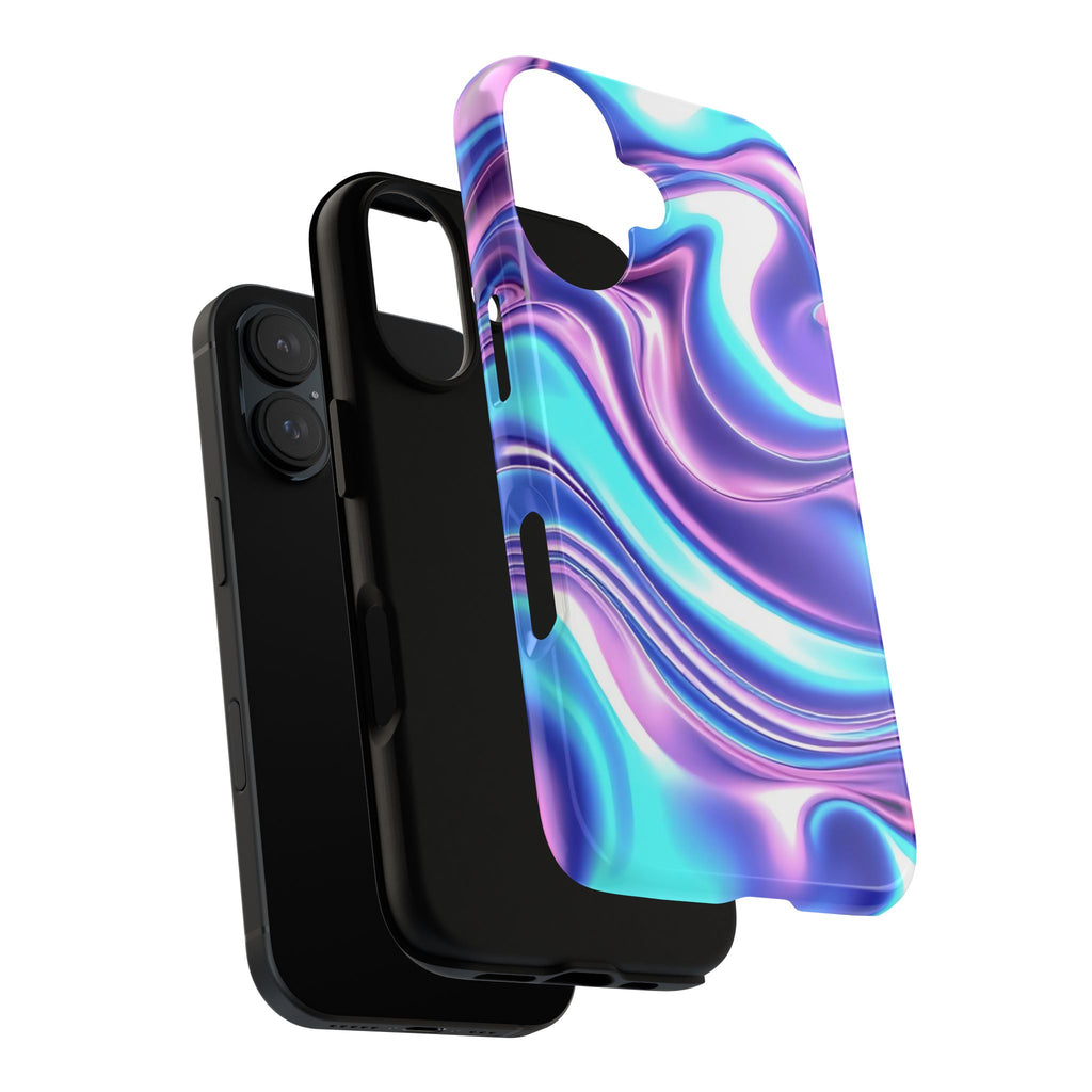 Colorful Phone Case, Tough Case, Swirl Design Phone Cover, Vibrant Phone Accessory, Gift for Her, Trendy Mobile Protection