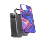 Coque de téléphone vibrante avec motif de vagues colorées, coque robuste et élégante, cadeau unique pour elle, accessoires de téléphone