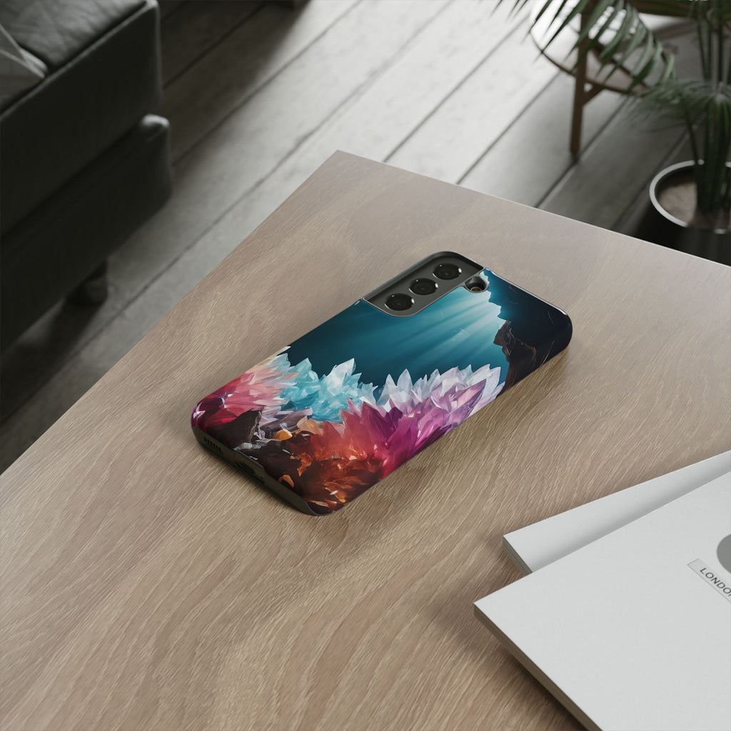 Colorful Crystal Cave Light Beam, Phone Case