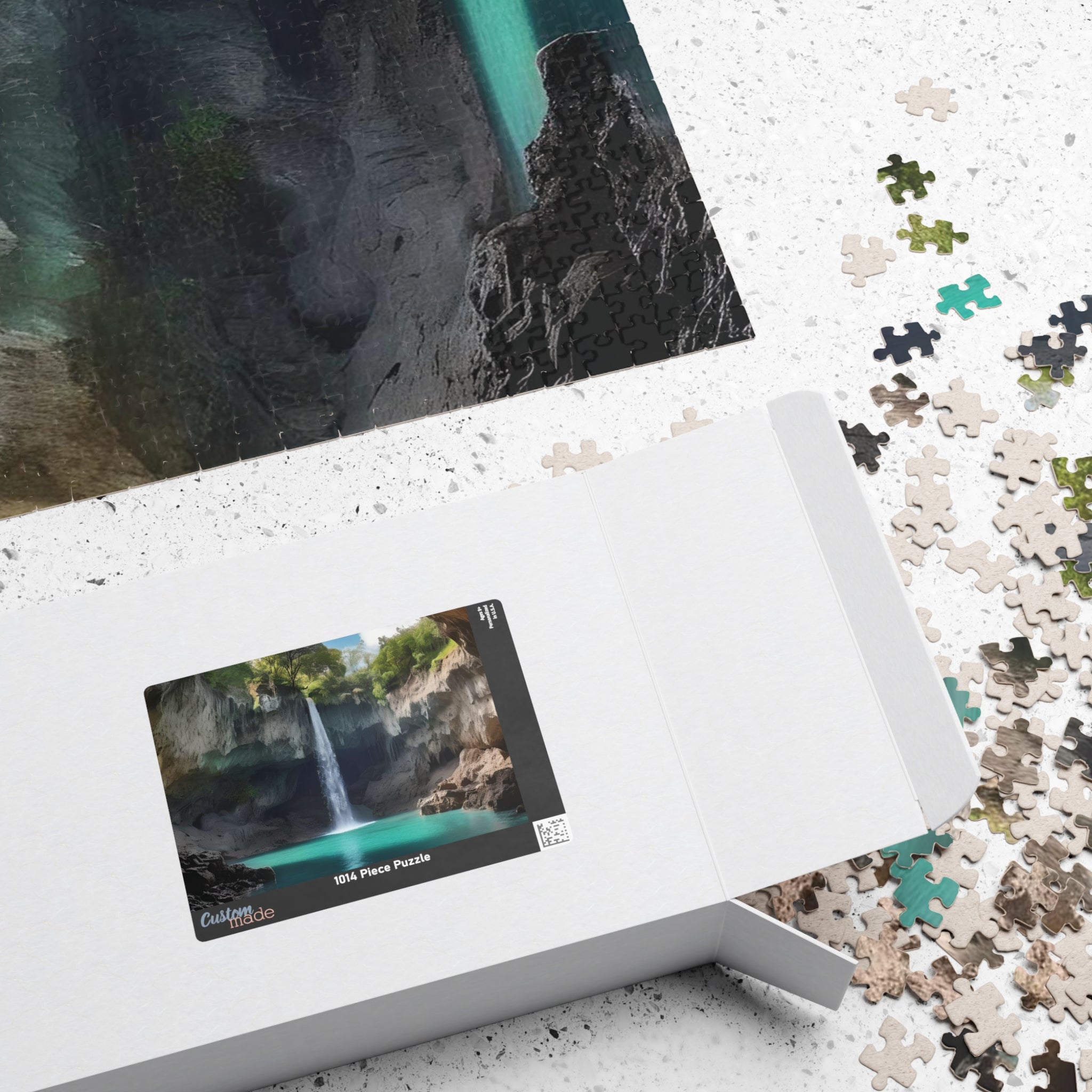 Scenic Tropical Waterfall Paradise, Jigsaw Puzzle