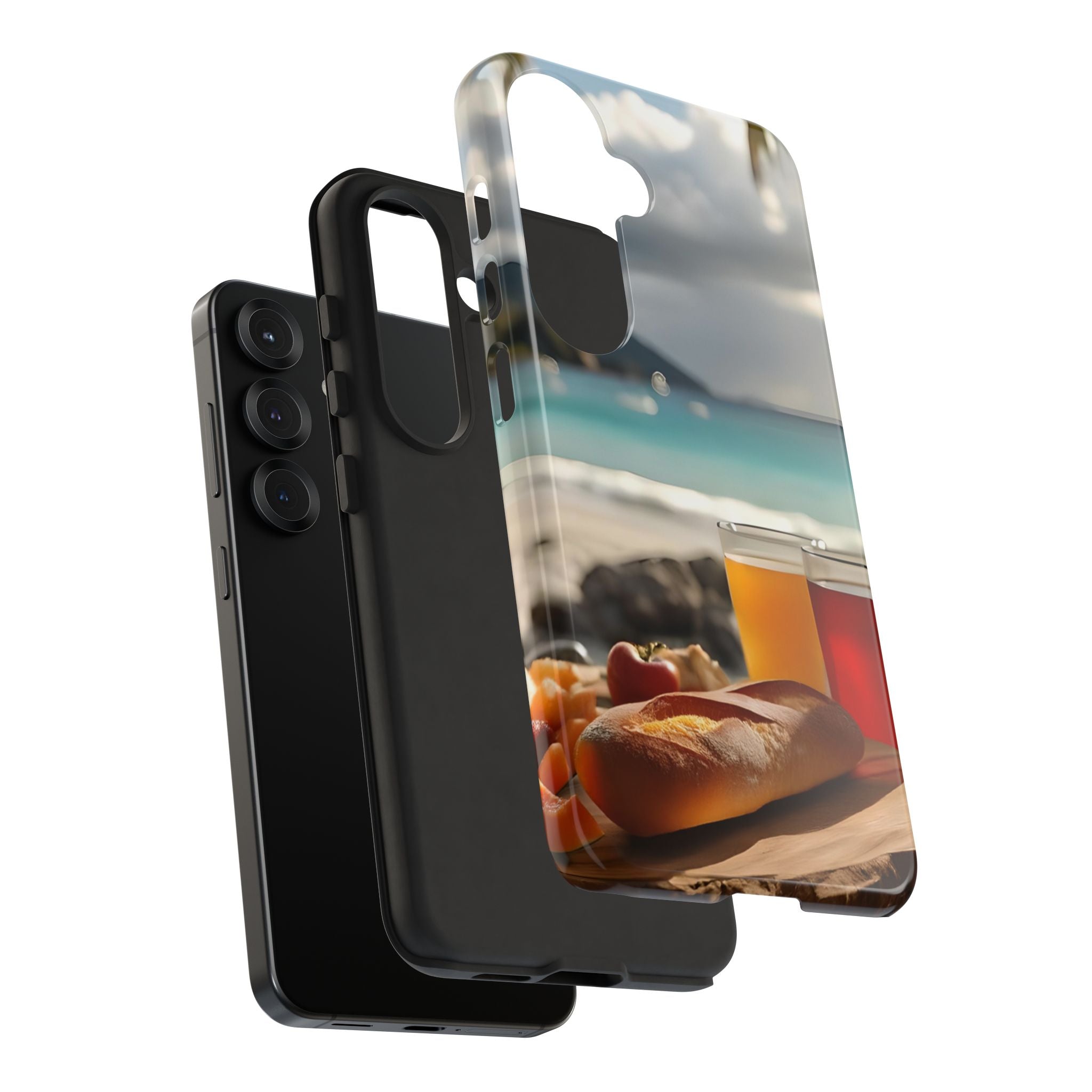 Tropical Beach Picnic View, Phone Case