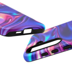Coque de téléphone vibrante avec motif de vagues colorées, coque robuste et élégante, cadeau unique pour elle, accessoires de téléphone