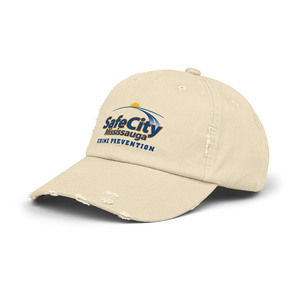 Distressed Unisex Cap - Safe City Crime Prevention