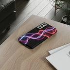 Neon Light Wave Abstract Glow, Phone Case