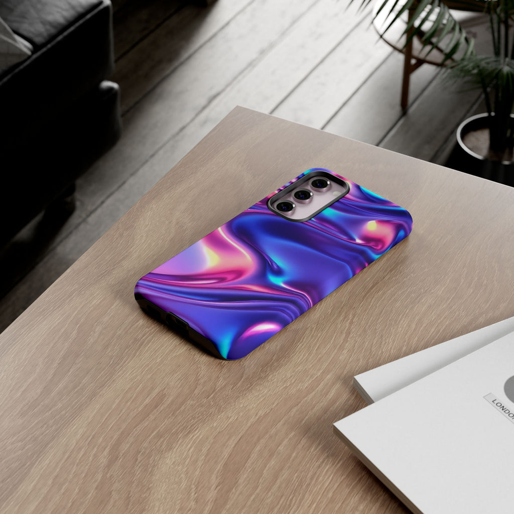 Vibrant Phone Case with Colorful Wave Design, Tough Phone Cover, Stylish Smartphone Case, Unique Gift for Her, Phone Accessories