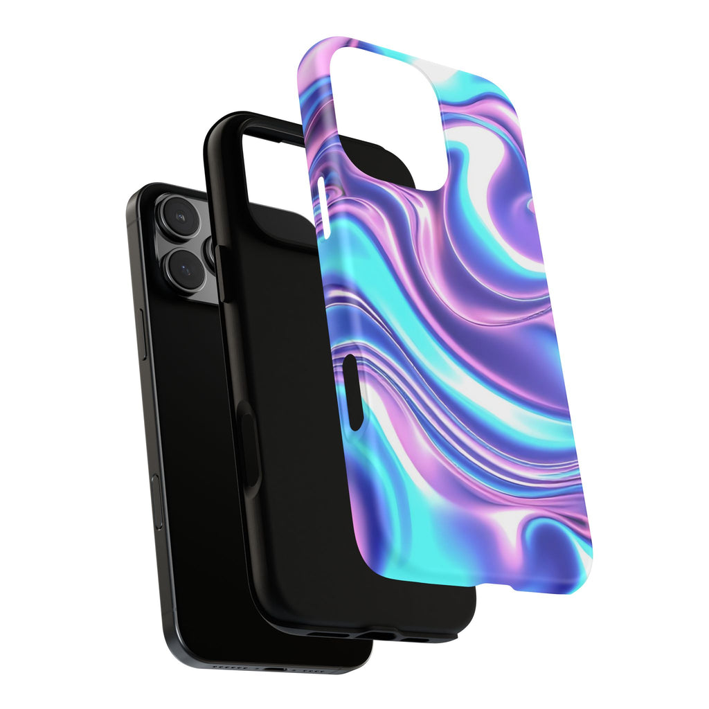 Colorful Phone Case, Tough Case, Swirl Design Phone Cover, Vibrant Phone Accessory, Gift for Her, Trendy Mobile Protection