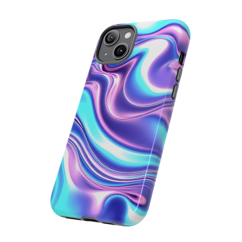 Colorful Phone Case, Tough Case, Swirl Design Phone Cover, Vibrant Phone Accessory, Gift for Her, Trendy Mobile Protection