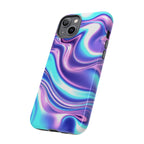 Coque de téléphone colorée, résistante, motif tourbillonnant, accessoire de téléphone dynamique, cadeau pour elle, protection mobile tendance