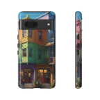 Impression d'art urbain coloré, étui pour téléphone