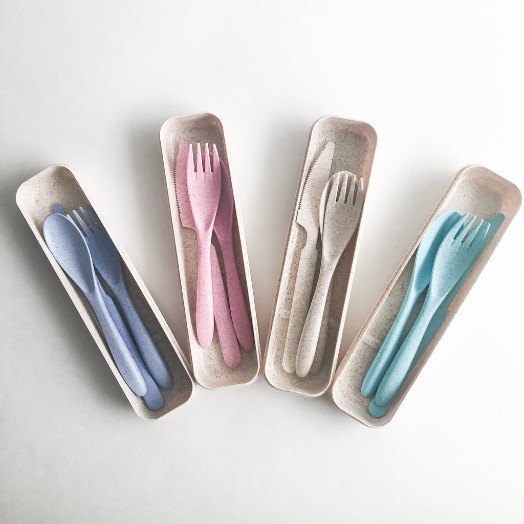 Reusable Wheat Straw Cutlery Set