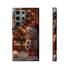 Coque de téléphone de Noël avec bonhomme de neige festif