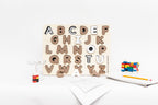 ALPHABETICAL PUZZLE - CHALKBOARD BASE WITH TRACERS -  Educational Alphabet Tracing Board | Sensory Learning Tool for Autism | Handwriting Practice Board