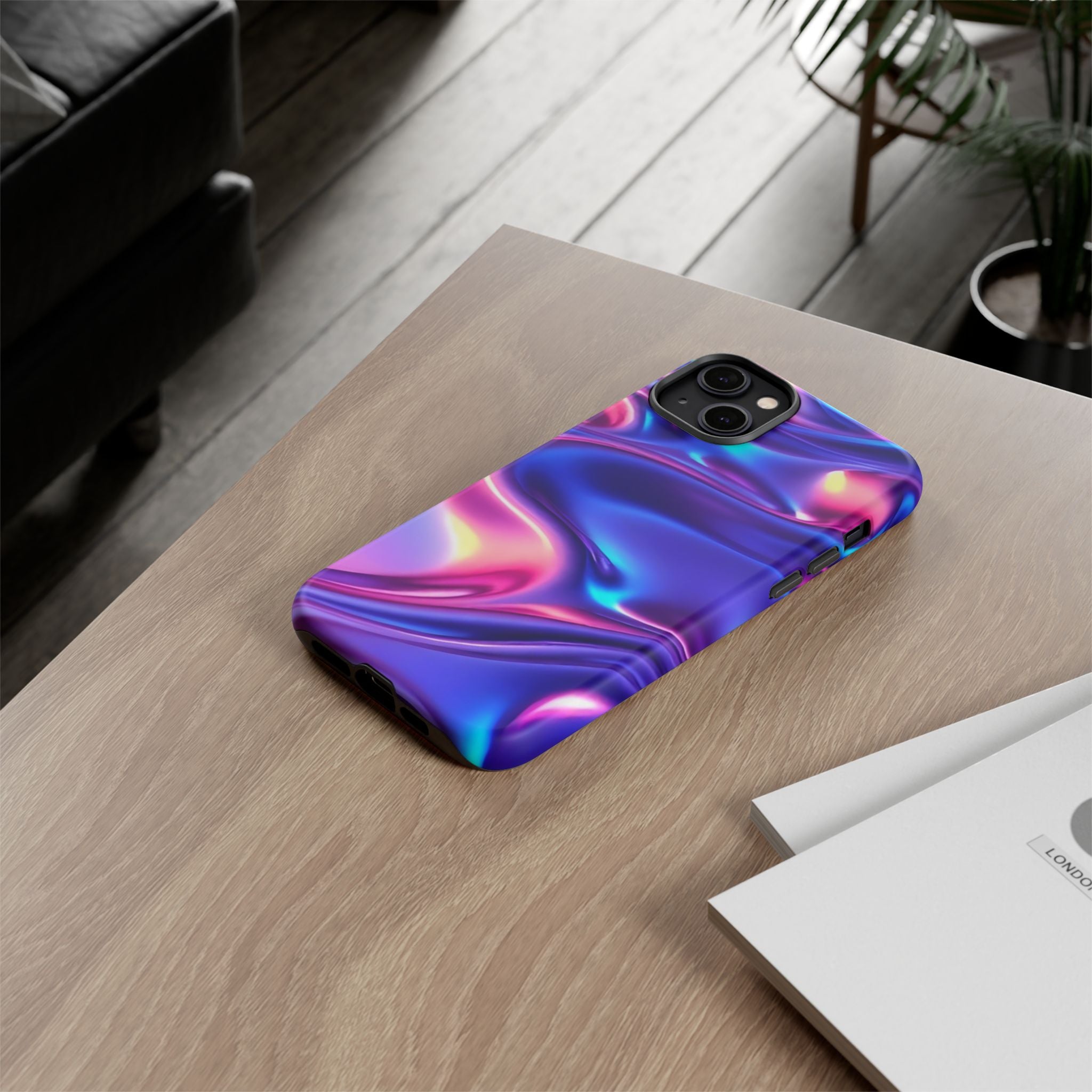 Vibrant Phone Case with Colorful Wave Design, Tough Phone Cover, Stylish Smartphone Case, Unique Gift for Her, Phone Accessories