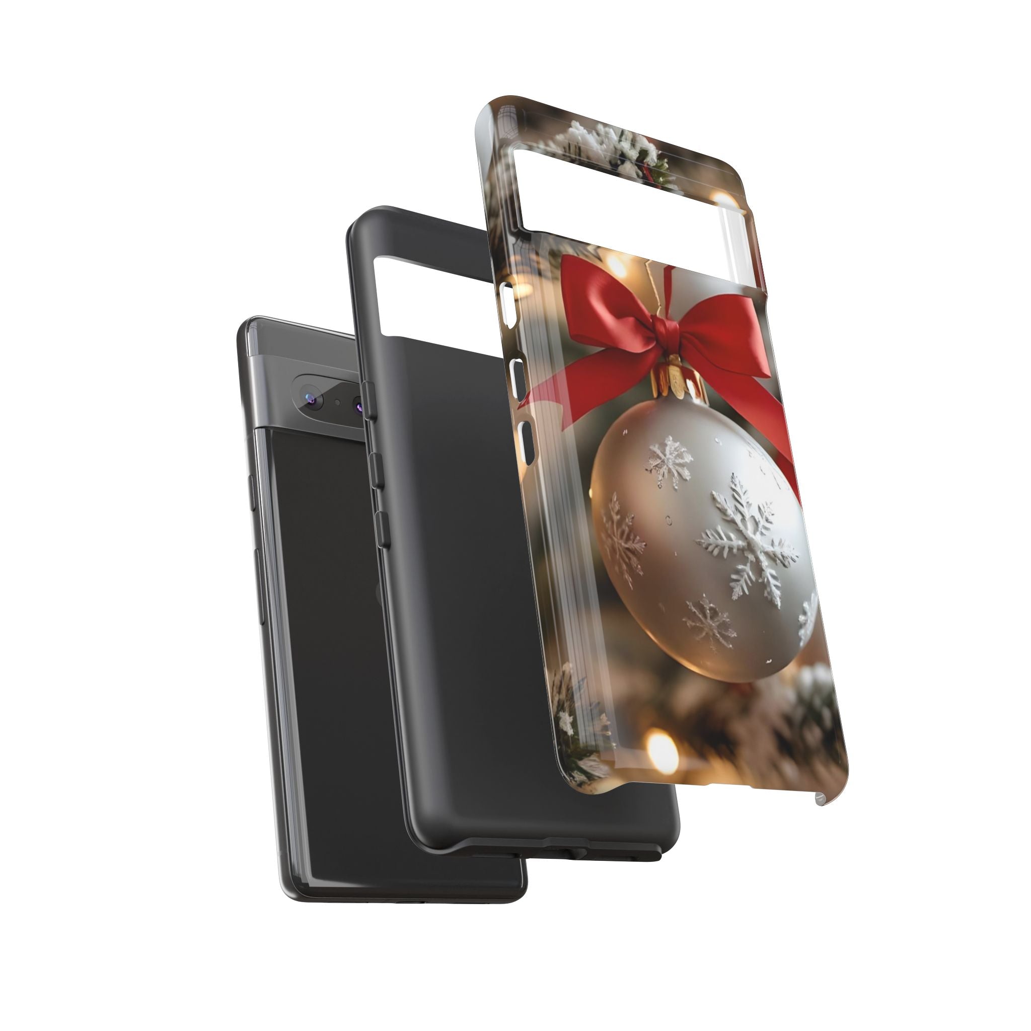 Christmas Phone Case with Seasonal Ornament Design