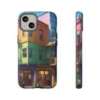 Impression d'art urbain coloré, étui pour téléphone