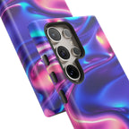 Coque de téléphone vibrante avec motif de vagues colorées, coque robuste et élégante, cadeau unique pour elle, accessoires de téléphone