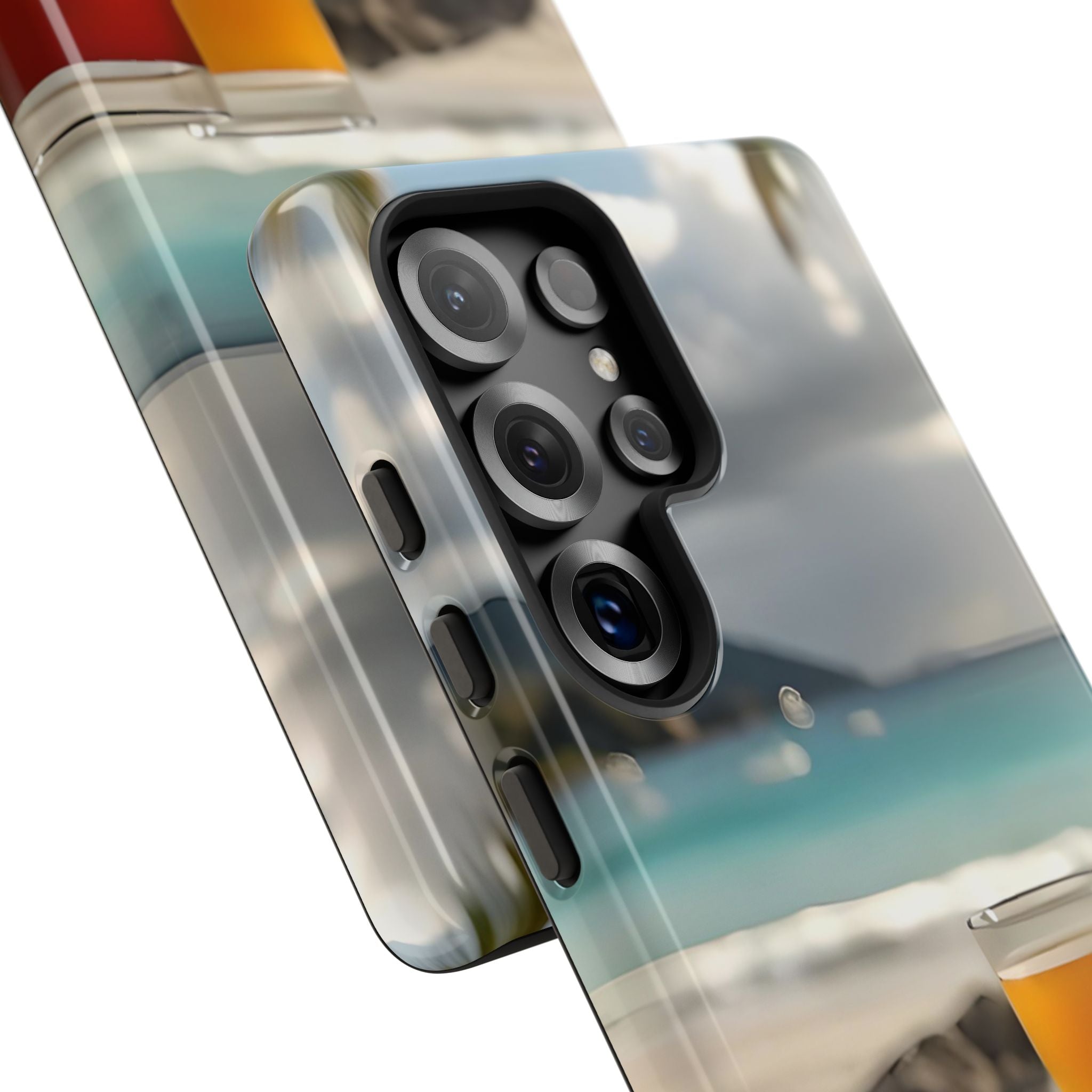Tropical Beach Picnic View, Phone Case