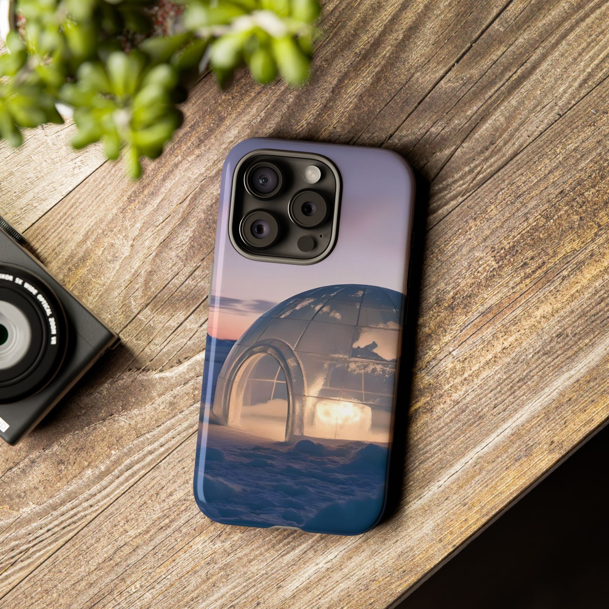 Arctic Igloo Twilight Snow Landscape, Phone Case