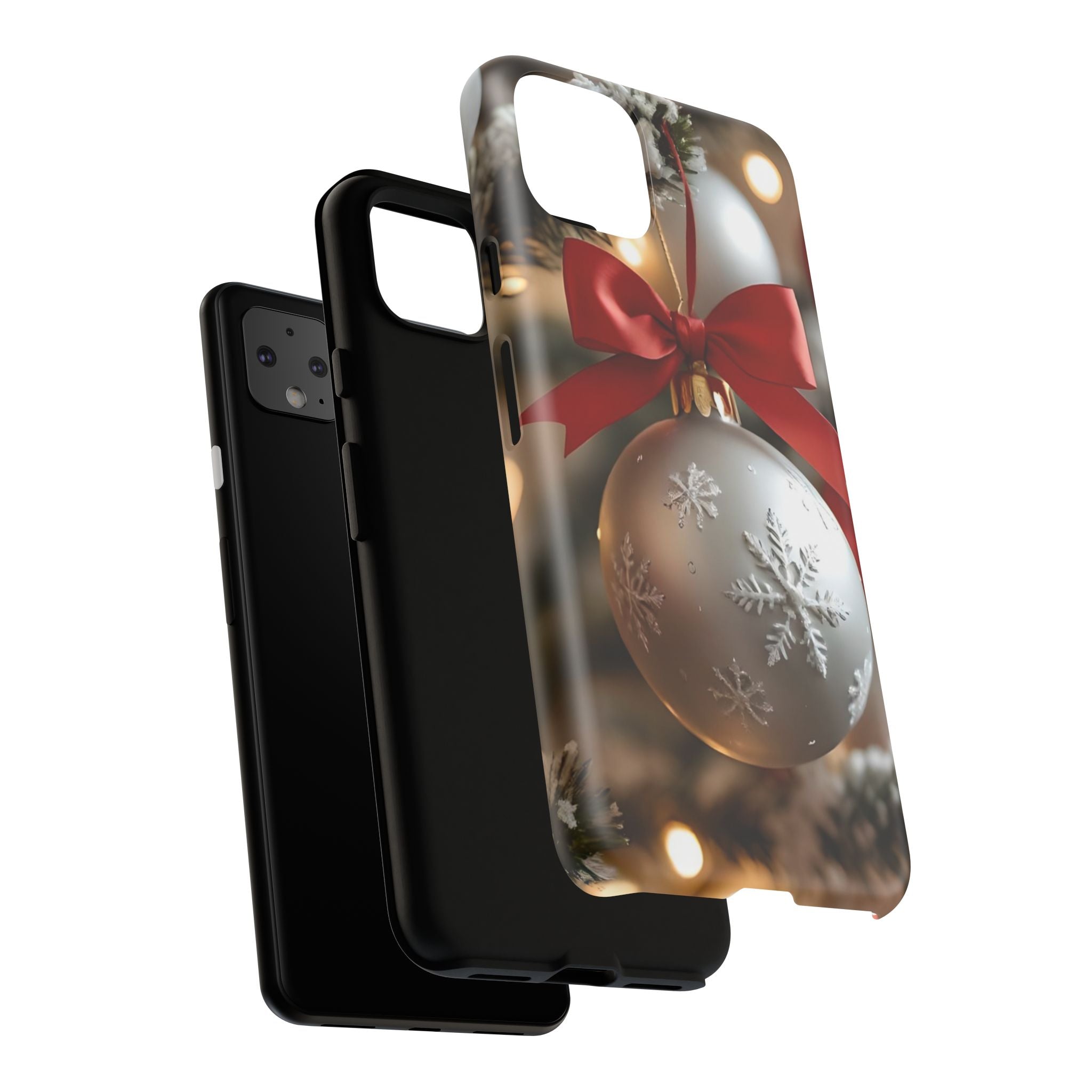 Christmas Phone Case with Seasonal Ornament Design
