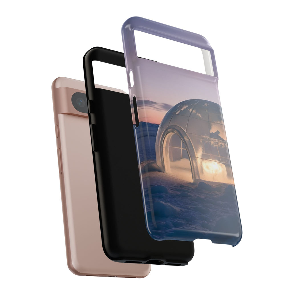 Arctic Igloo Twilight Snow Landscape, Phone Case