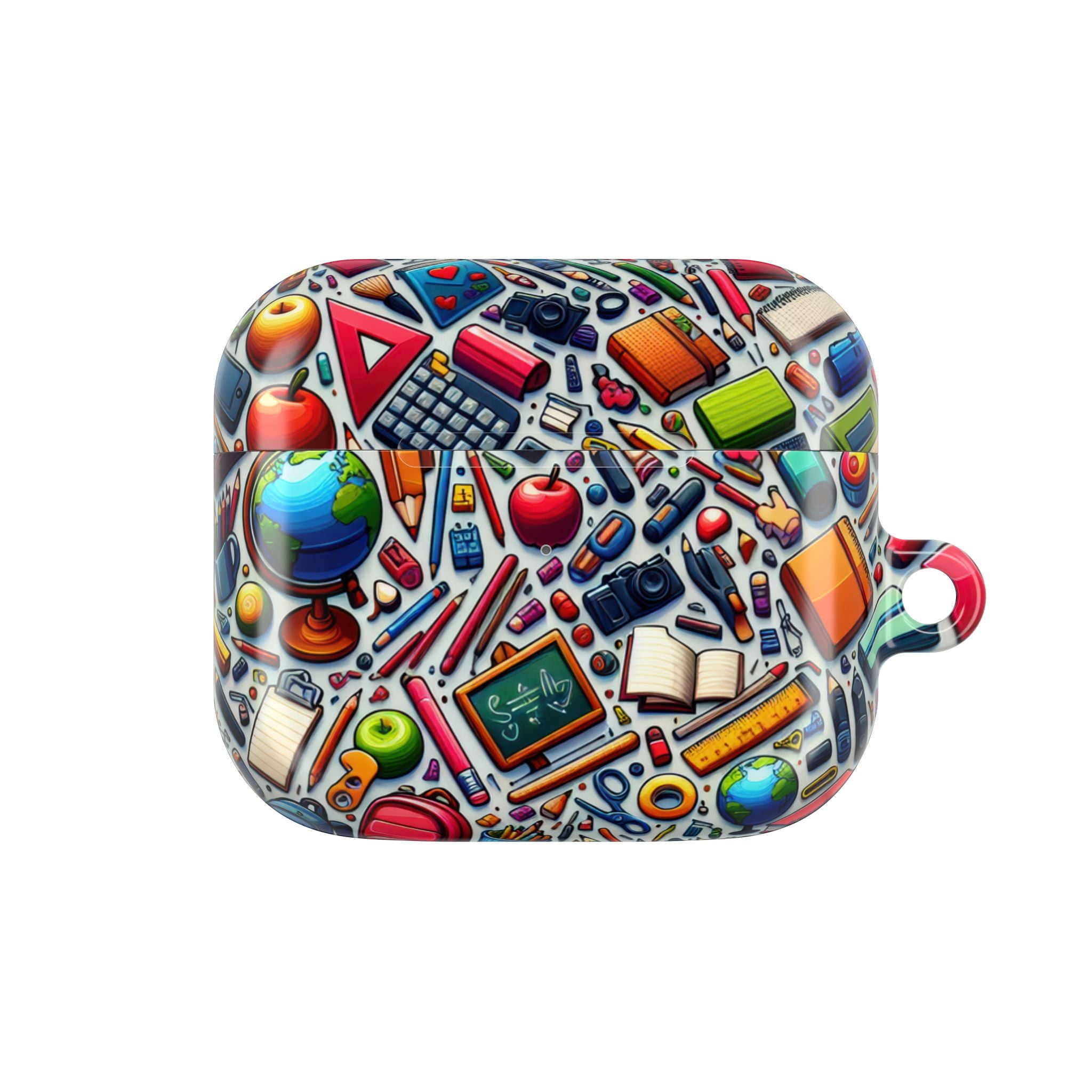 Colorful School Supplies AirPod Cases, Student Gift, Teacher Appreciation, Back to School, Fun Accessories, Personalized Tech Cover