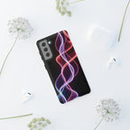 Neon Light Wave Abstract Glow, Phone Case