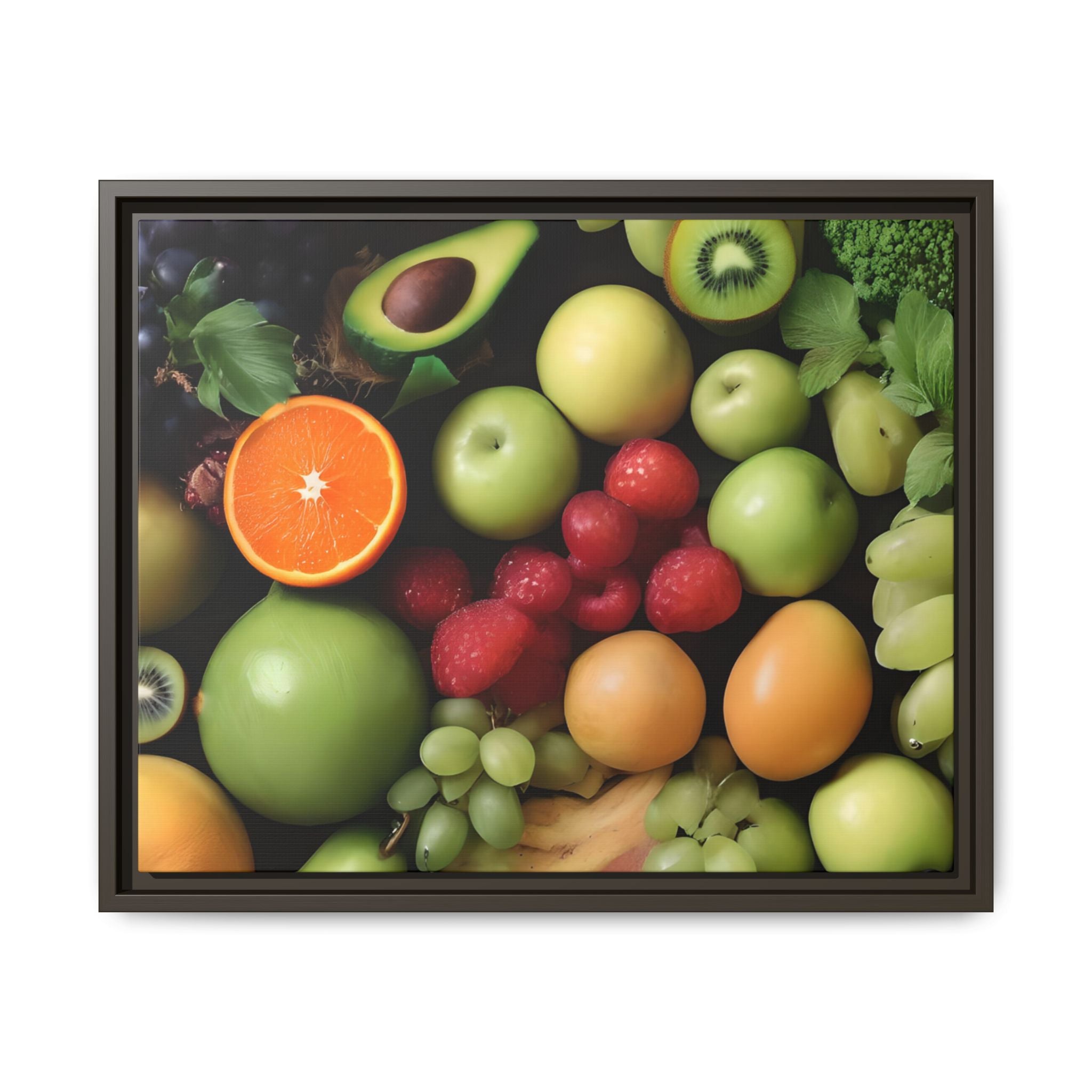 Fresh Fruit Mix Print, Framed Canvas