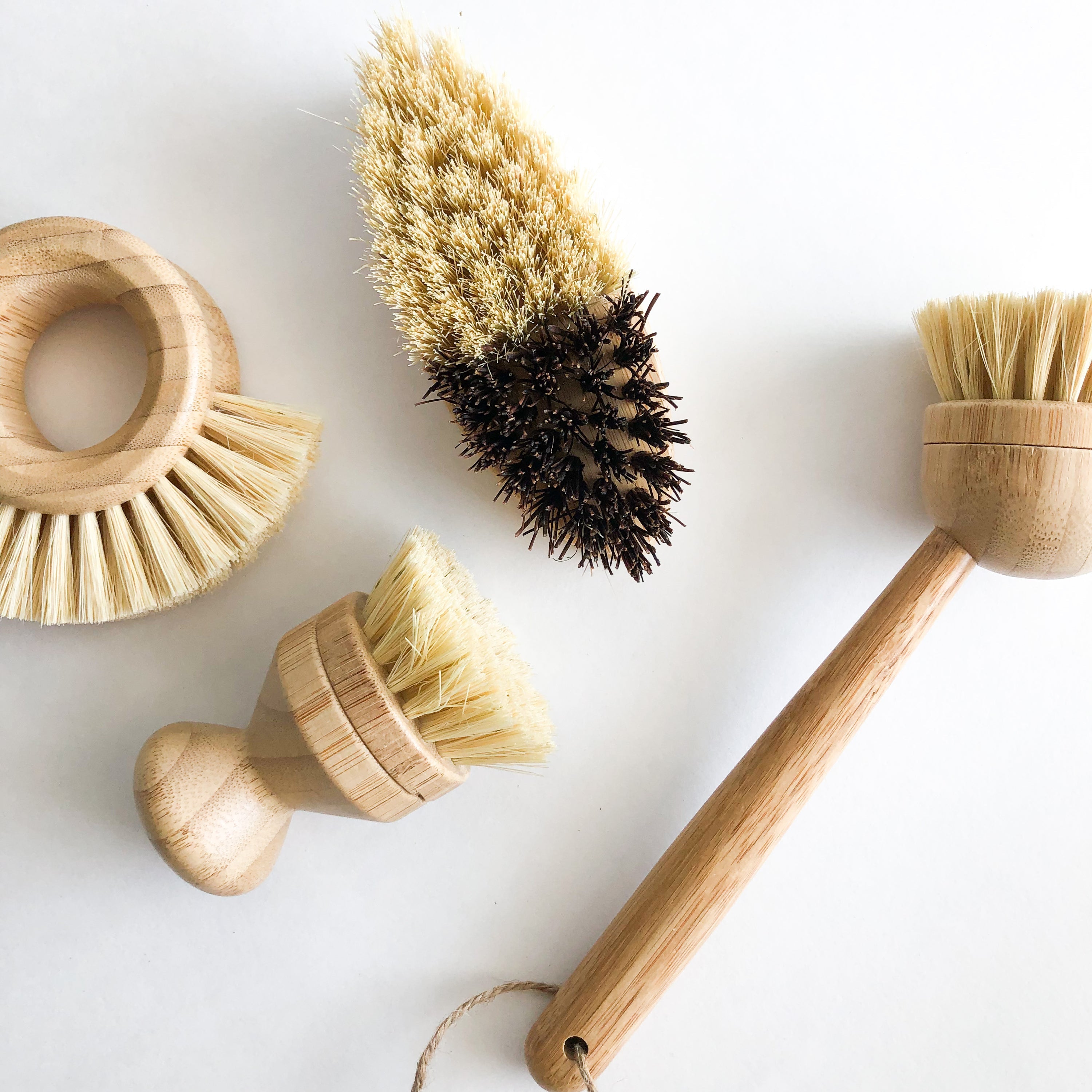 Bamboo Sisal/Palm Fiber Vegetable Brush-Zero Waste Natural Kitchen