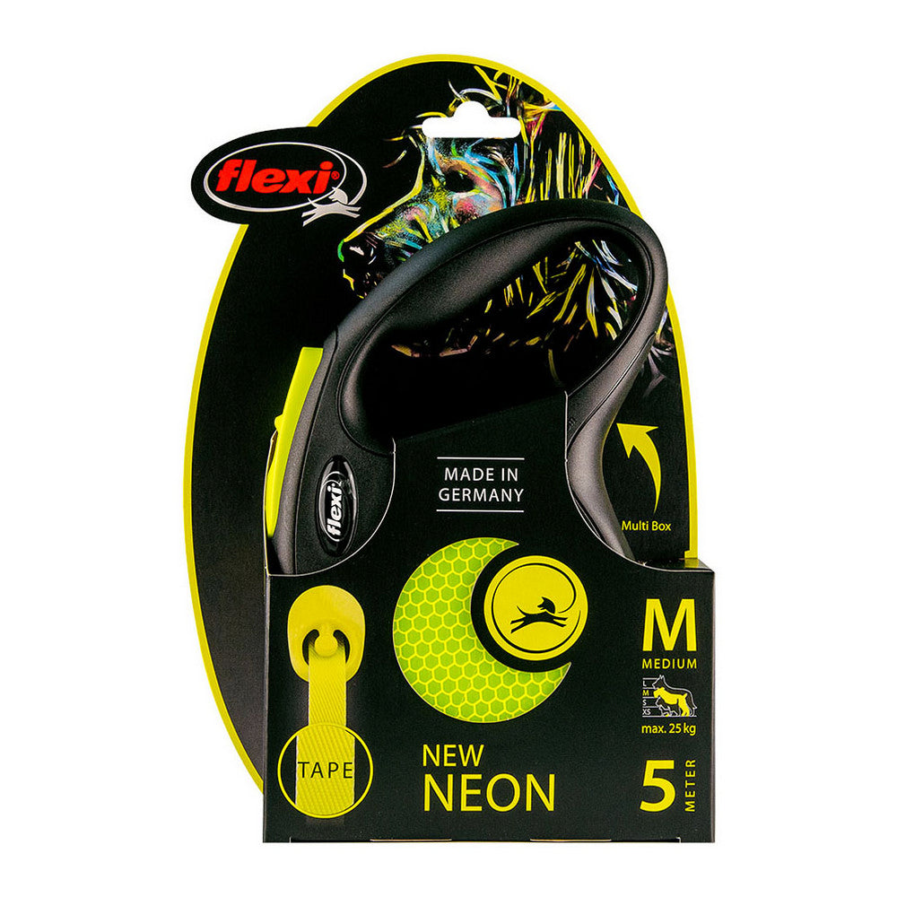 Laisse pour chien Flexi NEW CLASSIC NEON 5 m Taille S
