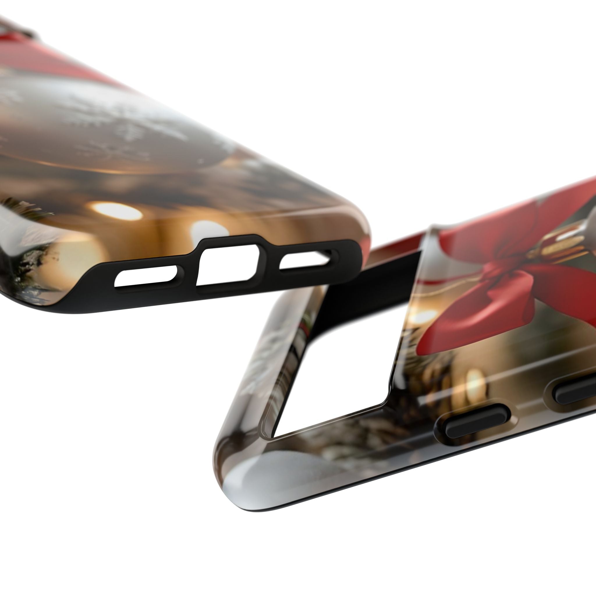 Christmas Phone Case with Seasonal Ornament Design
