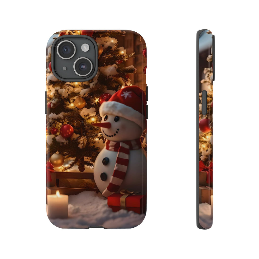 Coque de téléphone de Noël avec bonhomme de neige festif